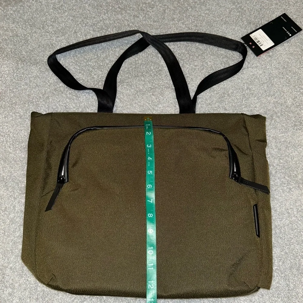 Stylish Olive Laptop Bag with Black Accents